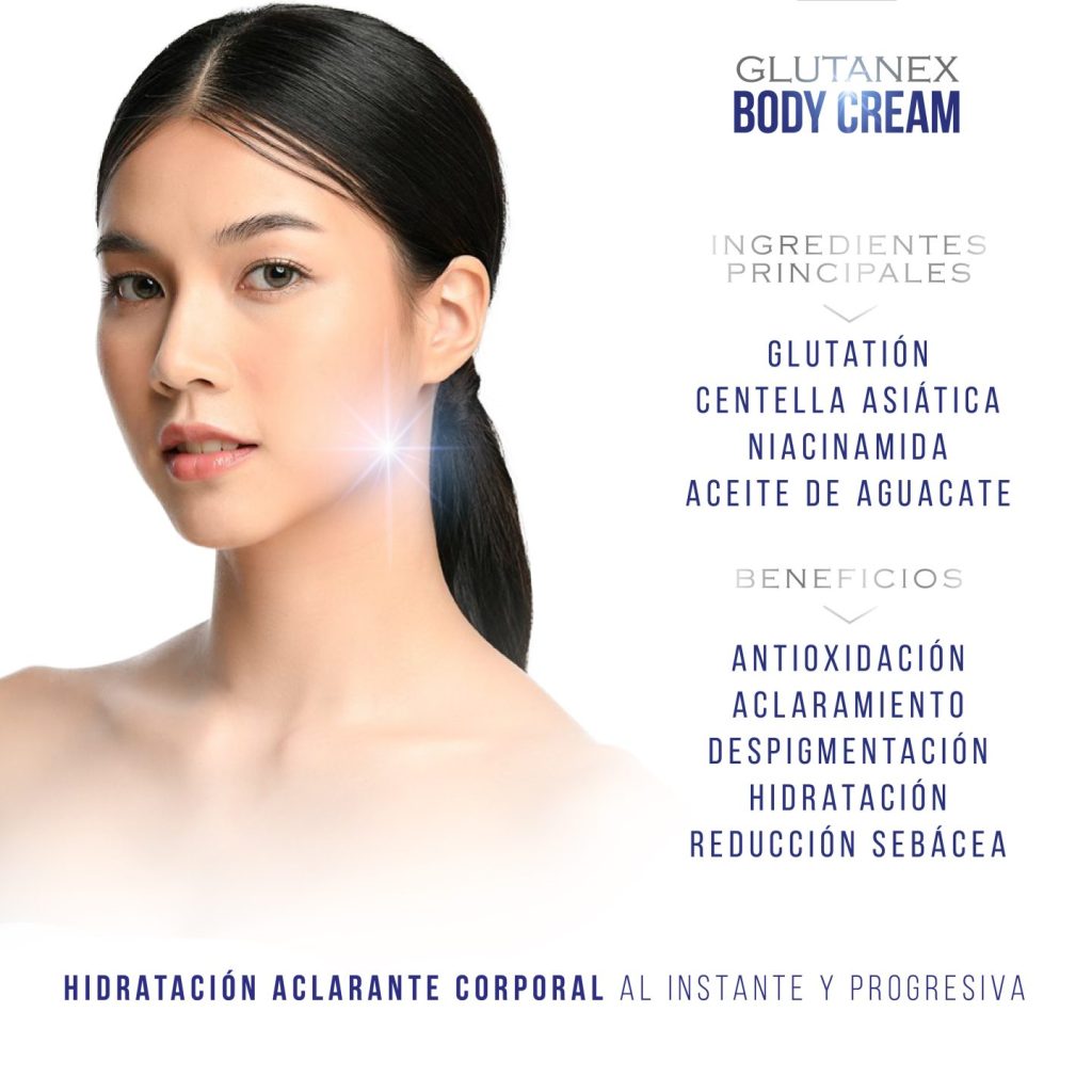 GLUTANEX™ BODY CREAM Crema corporal Aclarante con efecto Hidratante y Antioxidante (Envío
