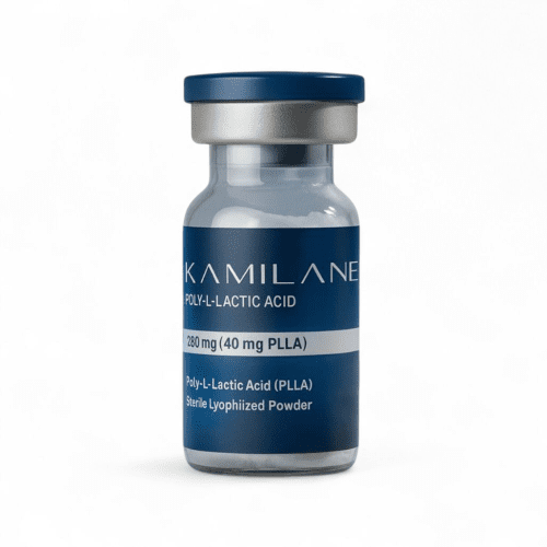 REMEDIUM KAMILANE PLLA™ Solución para Bio Estimulación, Reparación, Despigmentación, Antioxidación e Hidratación Facial con Ácido Poliláctico PLLA, PDRN de Salmón, Glutatión, Exosomas, Vitamina C y Ácido Hialurónico (1 vial x 280 mg.)